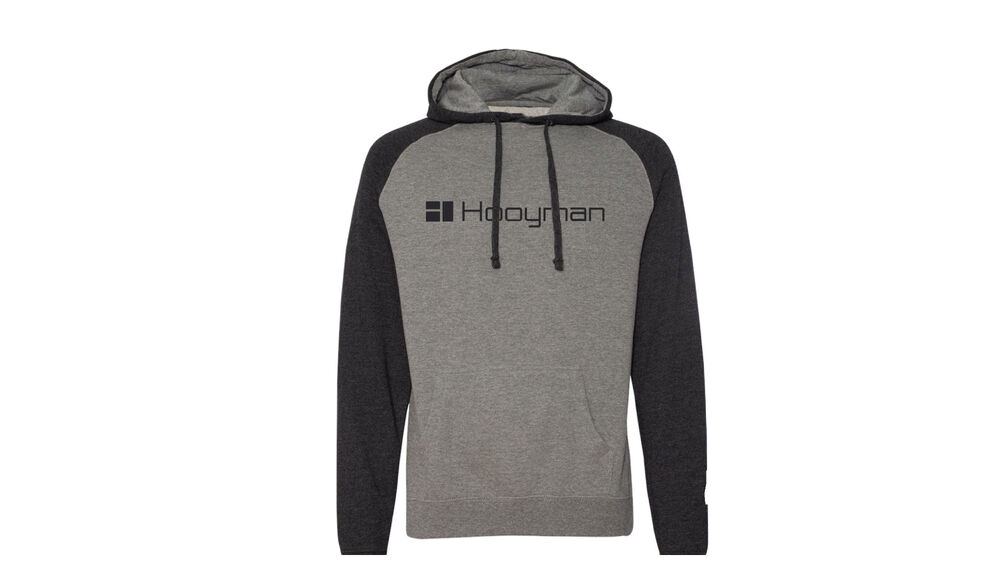 Hooyman Raglan Two Tone Hoody - XXL - Gunmetal Heather / Charcoal Heather