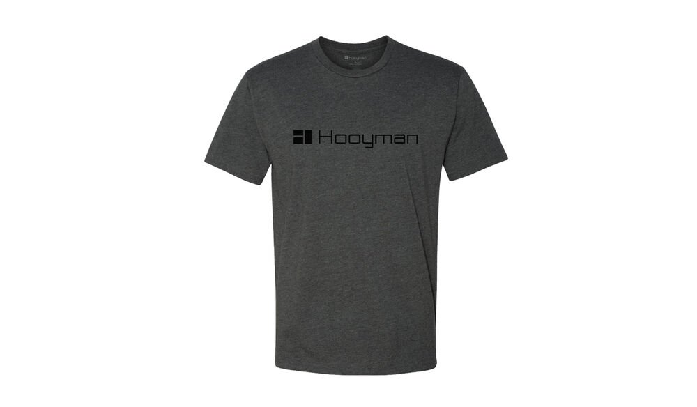 Hooyman Logo Short Sleeve - Large- Charcoal Heather